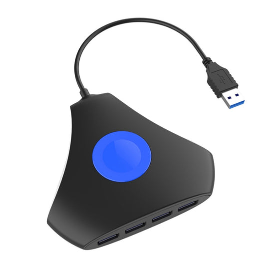 KJH P5-015 4 in 1 Hub Converter USB 3.0 Blue Light Expansion Adapter Splitter Charger Connector Splitter For PS5 / Xbox Series X by buy2fix