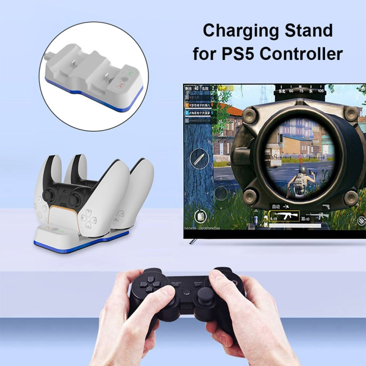 JYS P5116 Wireless Handle Dual Charging Station with Indicator Light For PS5 - Charger & Power by buy2fix | Online Shopping UK | buy2fix