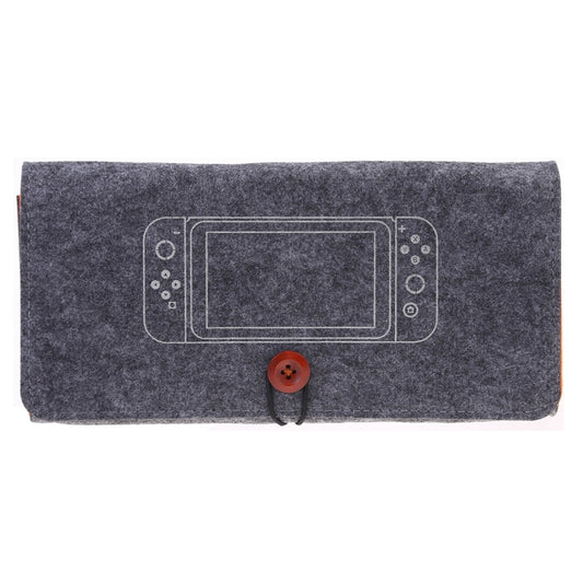 Portable Soft Felt Handbag Storage Protective Bag for Nintendo Switch(Dark Gray) by buy2fix