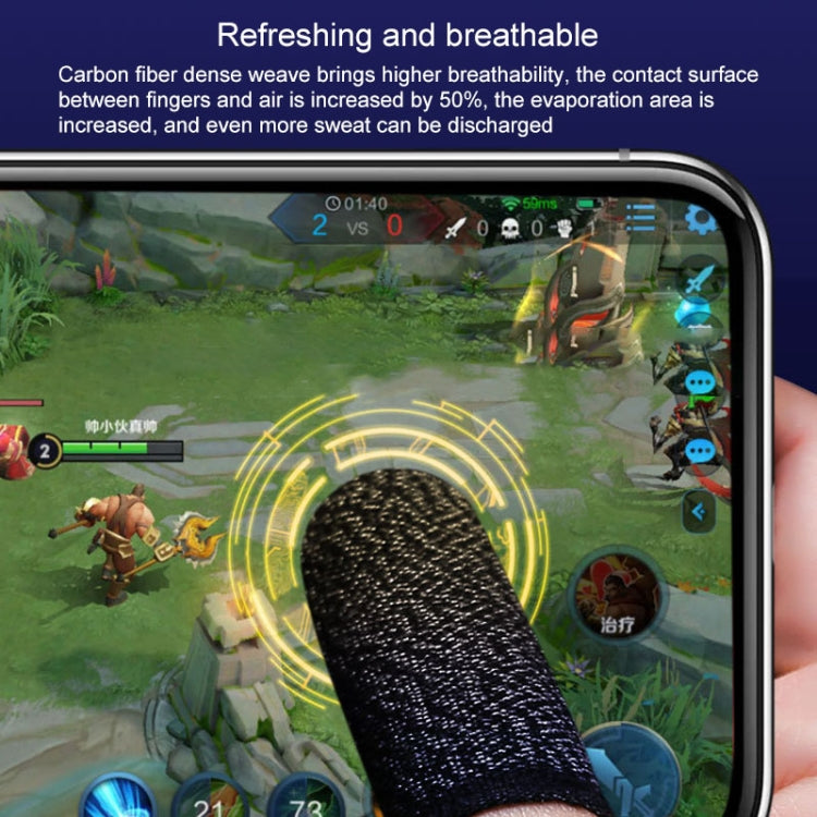 10 PCS Nylon + Conductive Fiber Non-slip Sweat-proof Mobile Phone Game Touch Screen Finger Cover for Thumb / Index Finger(White) by buy2fix