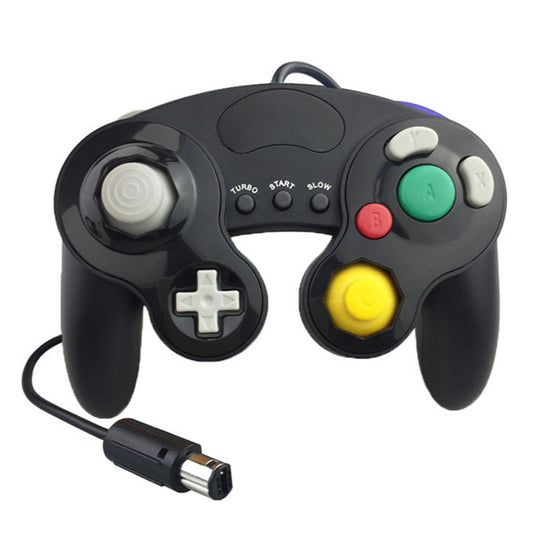 Three-point Decorative Strip Wired Game Handle Controller for Nintendo NGC(Black) by buy2fix