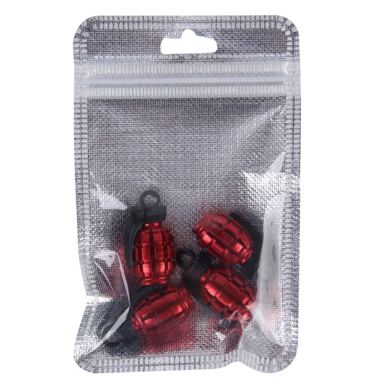 4 PCS Universal Car Tire Valve Caps(Red) - Tire Valve Caps by buy2fix | Online Shopping UK | buy2fix