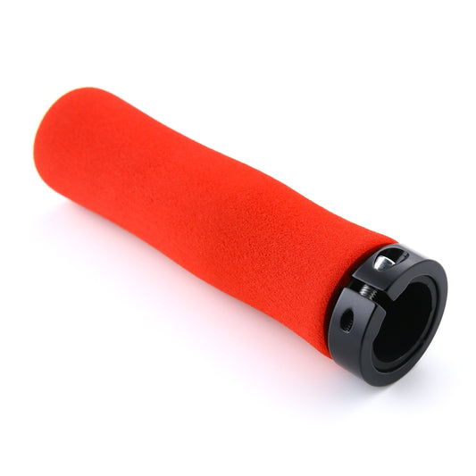 1 Pair AG28 Alloy Lock-Rings + Sponge Bicycle Handlebar Grip (Red) - Bicycle Grips by buy2fix | Online Shopping UK | buy2fix