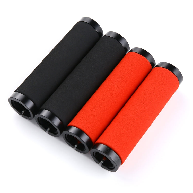 1 Pair AG36 Alloy Lock-Rings + Sponge Bicycle Handlebar Grip (Black) - Bicycle Grips by buy2fix | Online Shopping UK | buy2fix