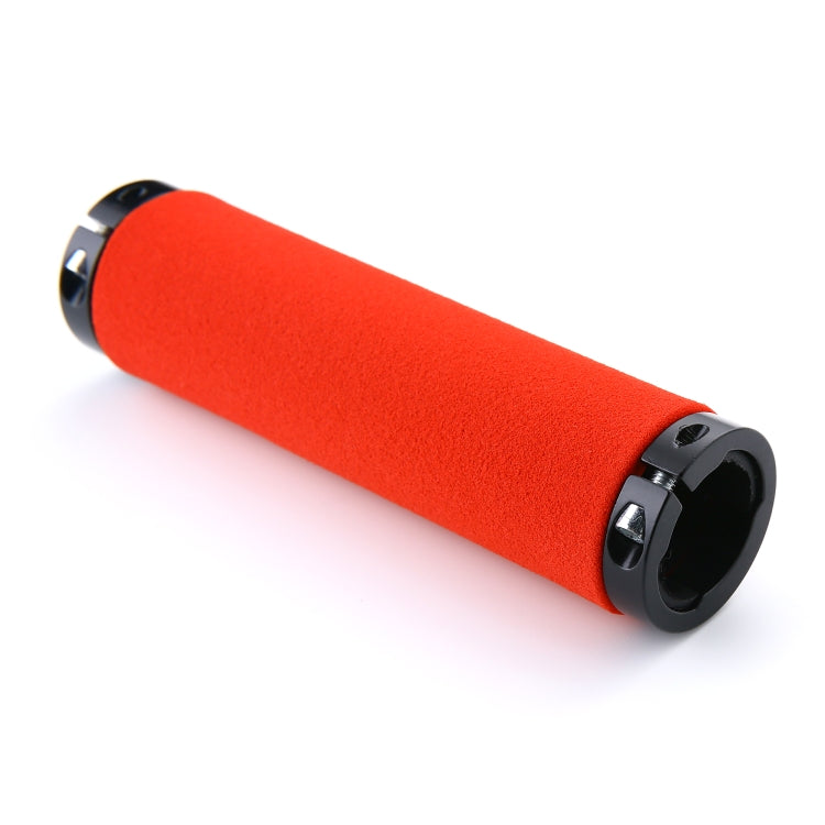 1 Pair AG36 Alloy Lock-Rings + Sponge Bicycle Handlebar Grip (Red) - Bicycle Grips by buy2fix | Online Shopping UK | buy2fix