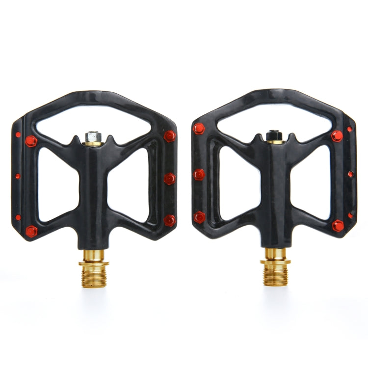 1 Pair B251C Road Bike Carbon Fiber + Titanium Axle Pedals (Black) - Pedals by buy2fix | Online Shopping UK | buy2fix