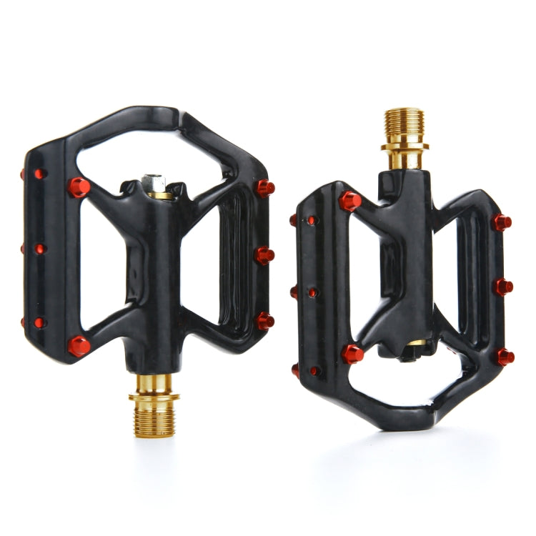 1 Pair B251C Road Bike Carbon Fiber + Titanium Axle Pedals (Black) - Pedals by buy2fix | Online Shopping UK | buy2fix