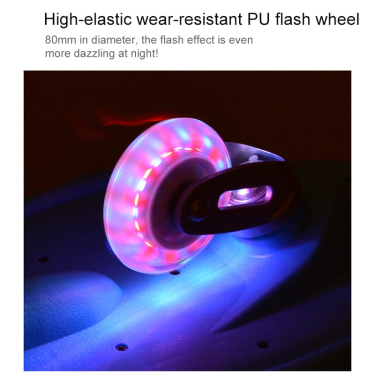 Fashion Vulcan Pattern Two-wheeled Skateboard Luminous Flash Wheel Vitality Board(Pink) - Electric Scooters by buy2fix | Online Shopping UK | buy2fix