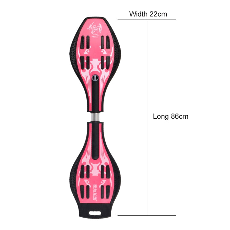 Fashion Vulcan Pattern Two-wheeled Skateboard Luminous Flash Wheel Vitality Board(Pink) - Electric Scooters by buy2fix | Online Shopping UK | buy2fix