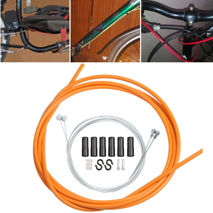 Universal Bicycle Brake Cable Tube Set(Orange) - Bicycle Brake Parts by buy2fix | Online Shopping UK | buy2fix