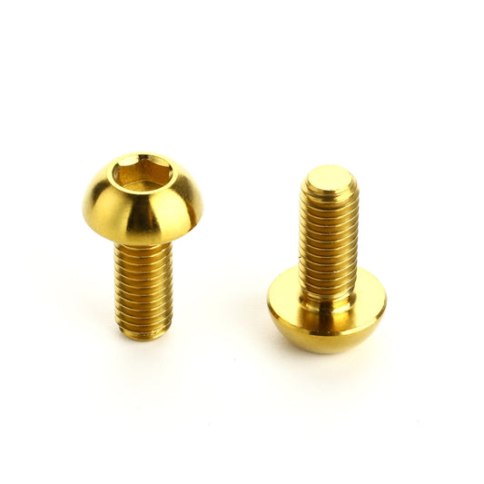 2 PCS Bicycle Accessories Titanium Bottle Cage Screw M5 12mm(Gold) by buy2fix
