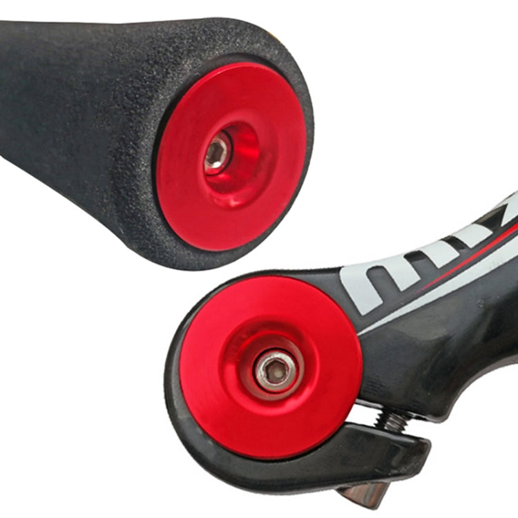 TOSEEK 1 Pair Mountain Bike Handlebar Grips Caps End Plug Aluminum Alloy Bicycle Bar Ends Plug (Blue) by TOSEEK