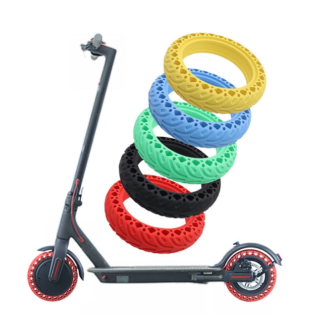 8.5 inch Electric Scooter Wear-resistant Shock-absorbing Decorative Pattern Tire Honeycomb Solid Tire, Suitable for Xiaomi Mijia M365(Black) - Accessories & Parts by buy2fix | Online Shopping UK | buy2fix