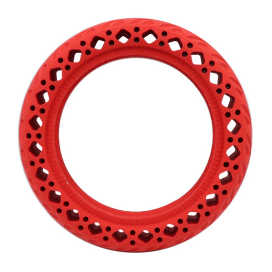 8.5 inch Electric Scooter Wear-resistant Shock-absorbing Decorative Pattern Tire Honeycomb Solid Tire, Suitable for Xiaomi Mijia M365(Red) by buy2fix