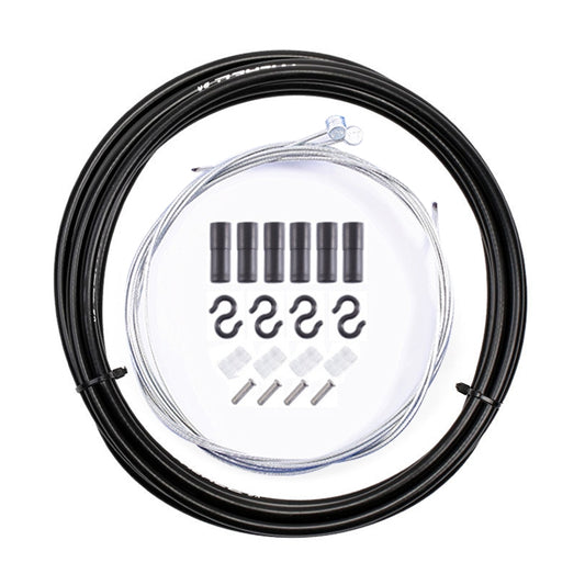 7 in 1 Cylindrical Head PVC Brake Cable Tube Set for Mountain Bike (Black) by buy2fix