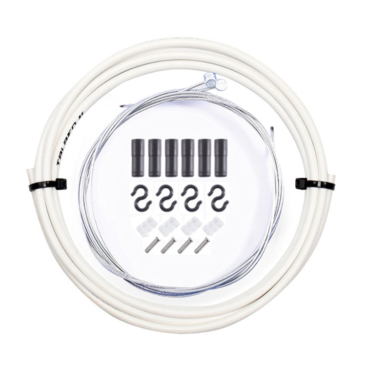 7 in 1 Cylindrical Head PVC Brake Cable Tube Set for Mountain Bike (White) - Bicycle Brake Parts by buy2fix | Online Shopping UK | buy2fix