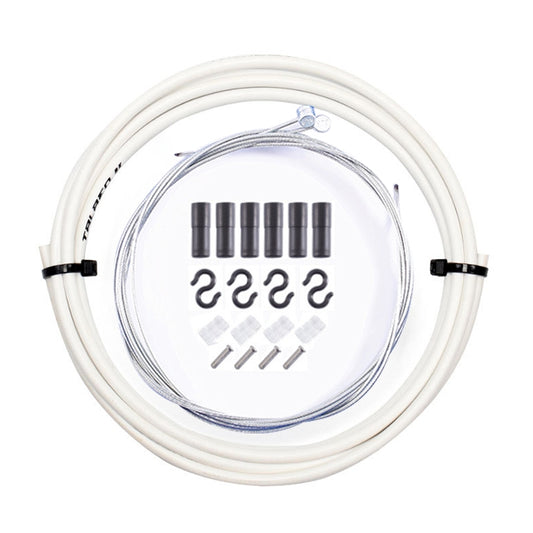 7 in 1 Cylindrical Head PVC Brake Cable Tube Set for Mountain Bike (White) by buy2fix