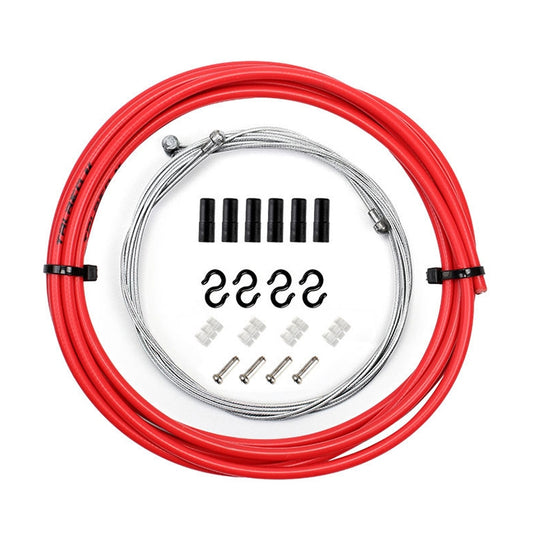 7 in 1 Mushroom Head PVC Brake Cable Tube Set for Road Bike (Red) by buy2fix