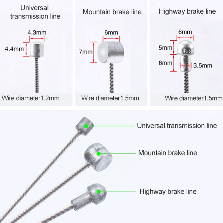 7 in 1 Mushroom Head PVC Brake Cable Tube Set for Road Bike (Red) - Bicycle Brake Parts by buy2fix | Online Shopping UK | buy2fix