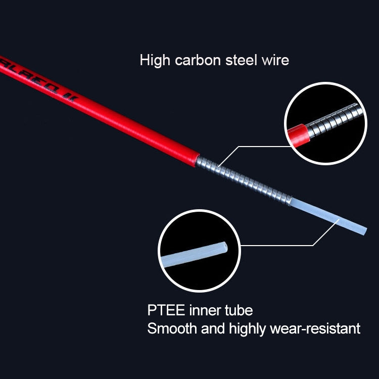 7 in 1 Mushroom Head PVC Brake Cable Tube Set for Road Bike (Red) - Bicycle Brake Parts by buy2fix | Online Shopping UK | buy2fix