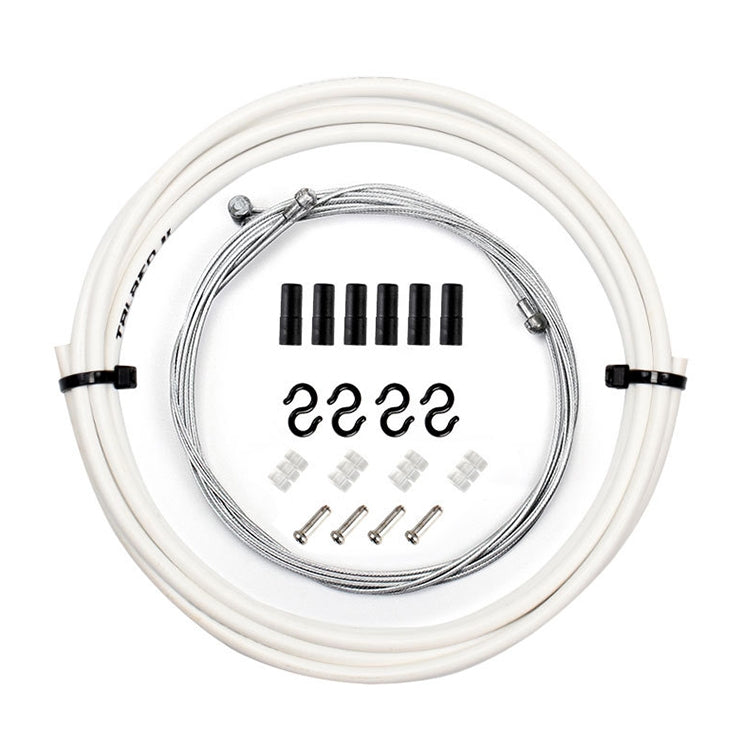 7 in 1 Mushroom Head PVC Brake Cable Tube Set for Road Bike (White) - Bicycle Brake Parts by buy2fix | Online Shopping UK | buy2fix
