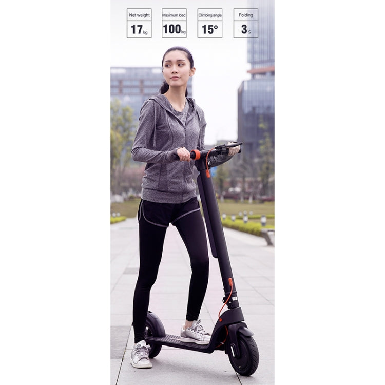 X8 Outdoor Waterproof Foldable Electric Scooter with 10 inch Vacuum Tires & LCD Display & LED Lights & 10AH Lithium Battery, Load-bearing: 20-100kg (Black) - Electric Scooters by buy2fix | Online Shopping UK | buy2fix