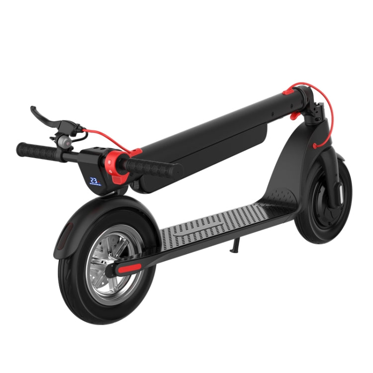 X8 Outdoor Waterproof Foldable Electric Scooter with 10 inch Vacuum Tires & LCD Display & LED Lights & 10AH Lithium Battery, Load-bearing: 20-100kg (Black) - Electric Scooters by buy2fix | Online Shopping UK | buy2fix