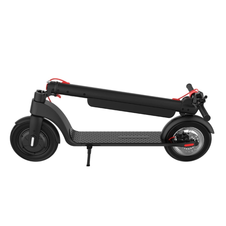 X8 Outdoor Waterproof Foldable Electric Scooter with 10 inch Vacuum Tires & LCD Display & LED Lights & 10AH Lithium Battery, Load-bearing: 20-100kg (Black) - Electric Scooters by buy2fix | Online Shopping UK | buy2fix
