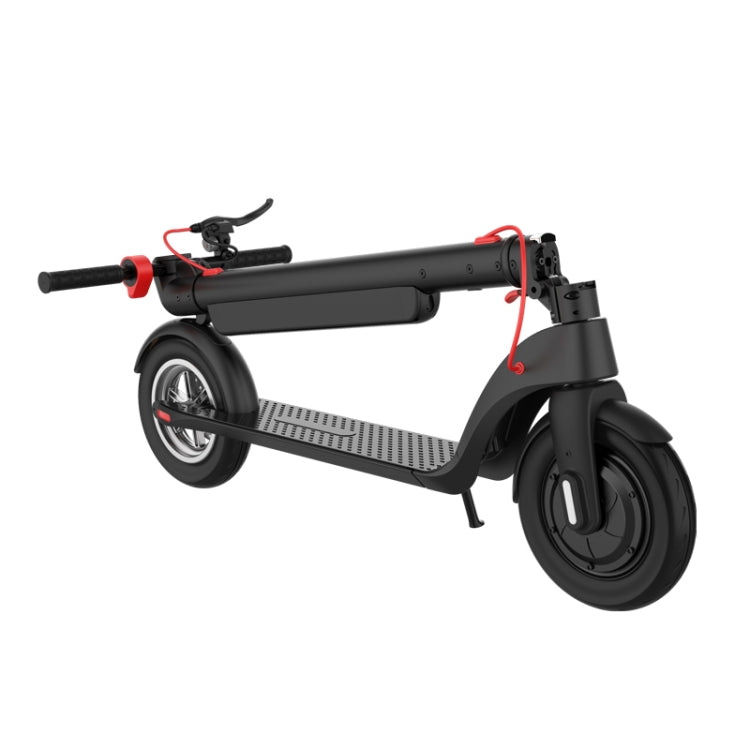 X8 Outdoor Waterproof Foldable Electric Scooter with 10 inch Vacuum Tires & LCD Display & LED Lights & 10AH Lithium Battery, Load-bearing: 20-100kg (Black) - Electric Scooters by buy2fix | Online Shopping UK | buy2fix