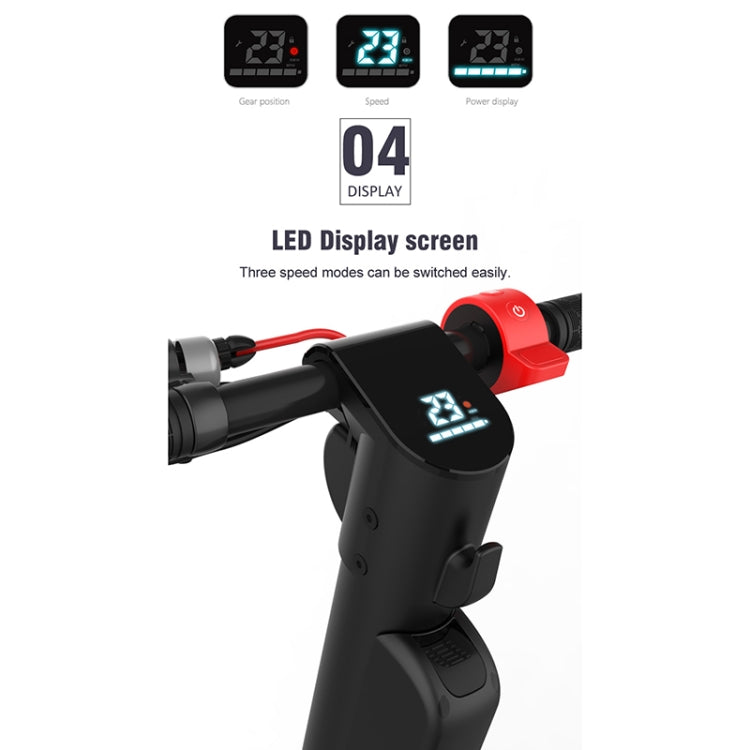 X8 Outdoor Waterproof Foldable Electric Scooter with 10 inch Vacuum Tires & LCD Display & LED Lights & 10AH Lithium Battery, Load-bearing: 20-100kg (Black) - Electric Scooters by buy2fix | Online Shopping UK | buy2fix