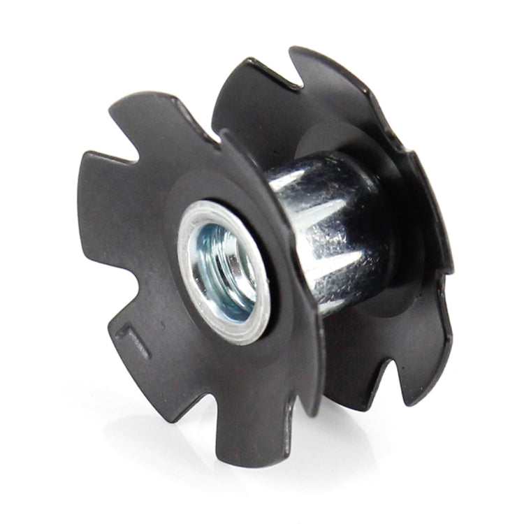 Bike Bicycle Headset Double Flanged Star Nut for 1-1/8 inch Steerer(Black) - Cap Component by buy2fix | Online Shopping UK | buy2fix