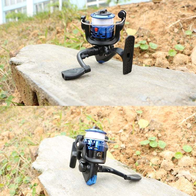 JL200 Plating Plastic 3 Ball Bearings Handle Fishing Spinning Reel with Transparent Lines(Gold) - Outdoor & Sports by buy2fix | Online Shopping UK | buy2fix