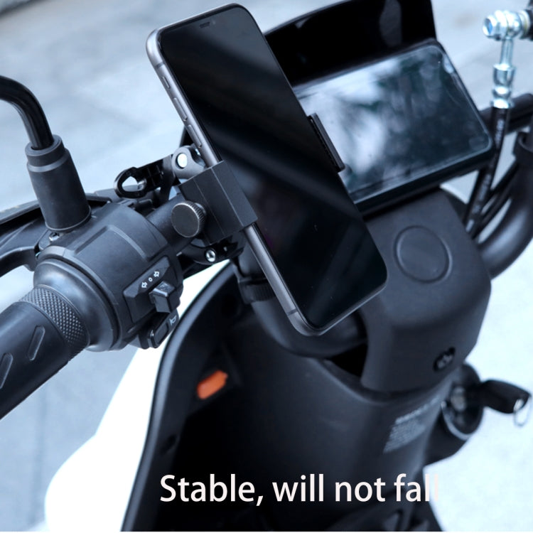 Rotatable PVC Motorcycle Bicycle Handlebar Mount Mobile Phone Holder (Black) by buy2fix
