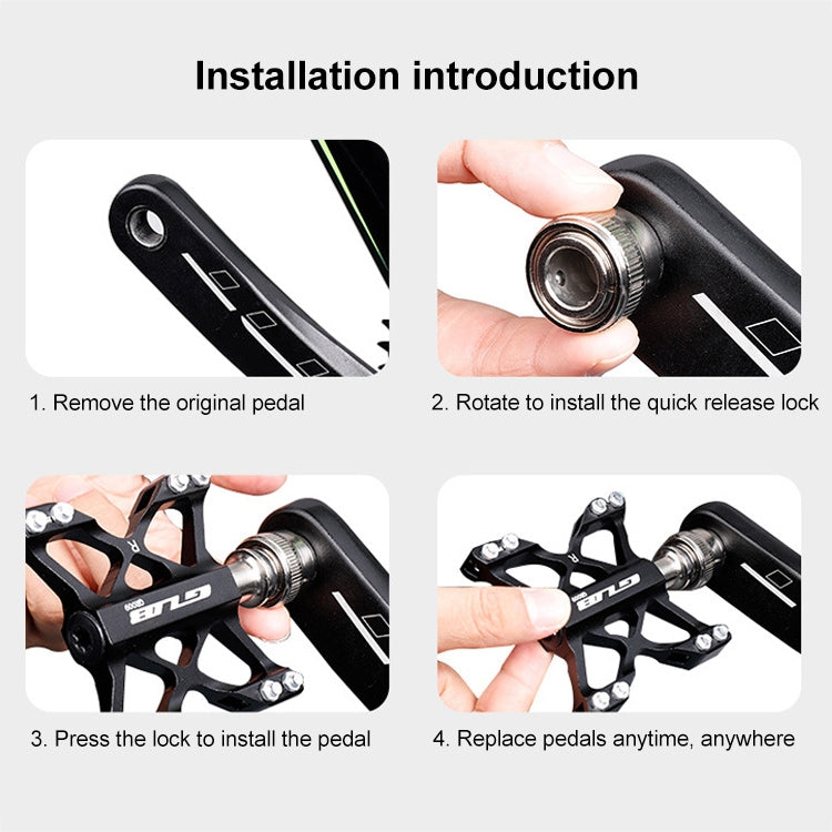 GUB QR-009 Aluminum Alloy MTB Non-slip Bicycle Pedals - Pedals by GUB | Online Shopping UK | buy2fix