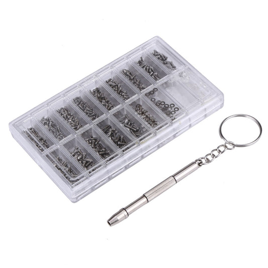 1000 PCS Watch Sunglass Spectacles Screws Nut Repair Kit With a Screwdriver by buy2fix
