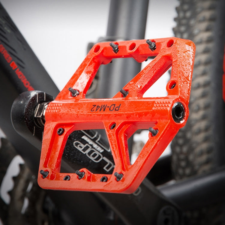 PROMEND PD-M42 1 Pair Mountain Bicycle Nylon High-speed Bearing Pedals(Red) by PROMEND