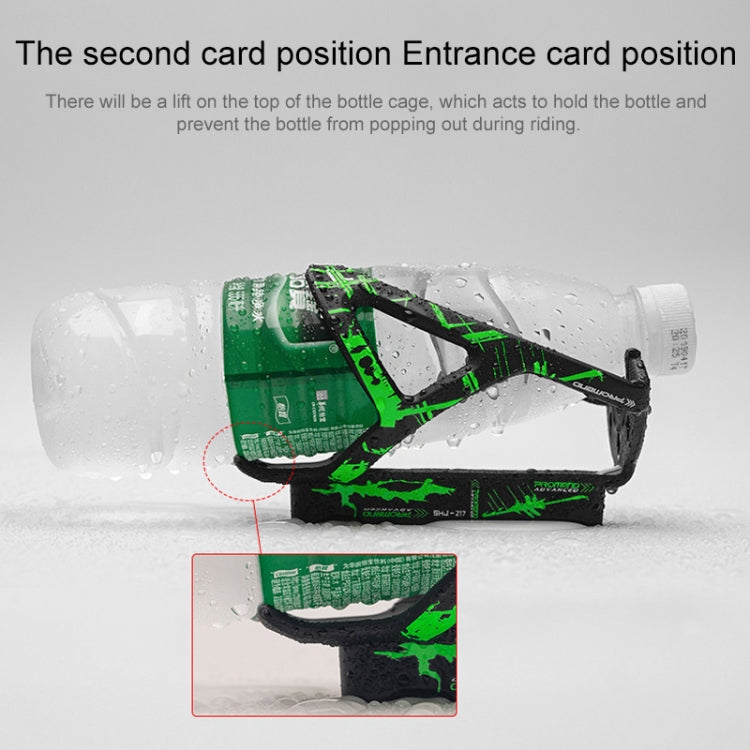 PROMEND SHJ-25217 Bicycle Water Bottle Holder Built-in Tire Levers (Black+green) by PROMEND