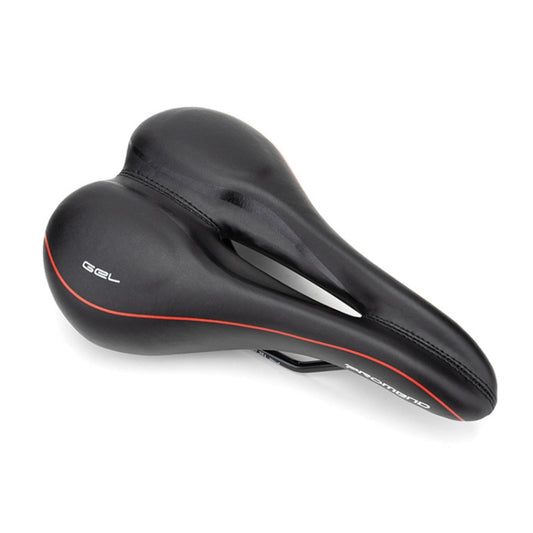 PROMEND SD-565 Hollow Breathable Silicone Bicycle Saddle (Black Red) by PROMEND