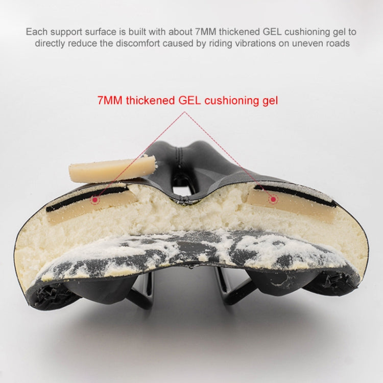 PROMEND SD-567 Hollow Breathable Silicone Racing Bicycle Saddle(Black White) by PROMEND