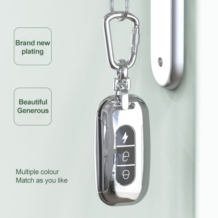 Electric Vehicle Key Electroplated TPU Case For AIMA C (Green) - Car Key Cases by buy2fix | Online Shopping UK | buy2fix