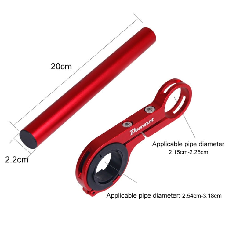 HLD-208 Mountainous Bicycle Carbon Fiber Handlebar Extension Frame Flashlight Bracket (Black) - Bicycle Grips by buy2fix | Online Shopping UK | buy2fix