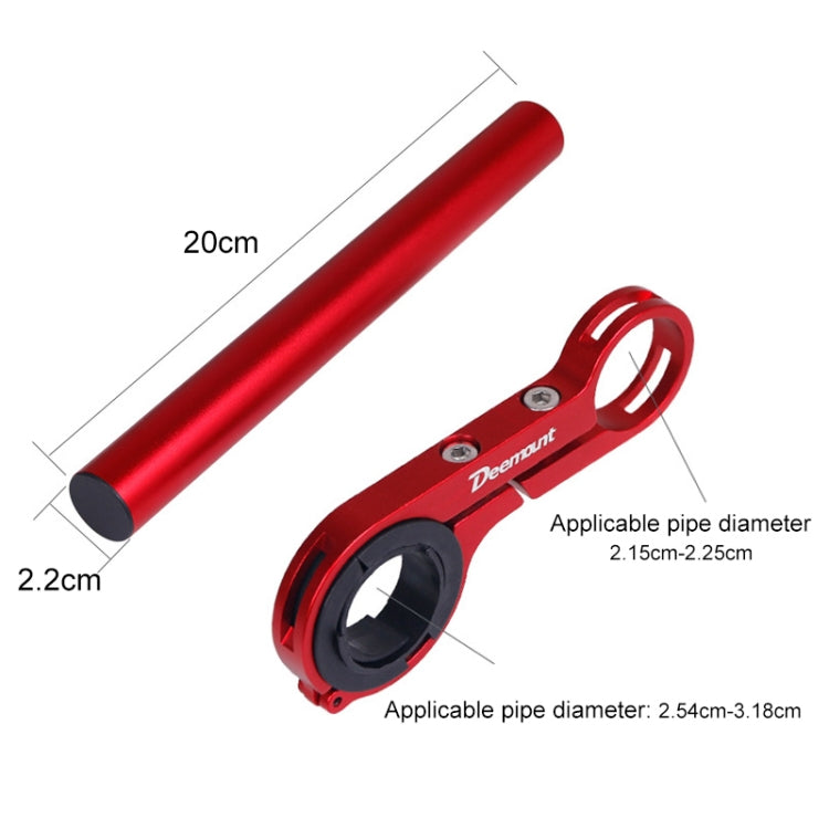 HLD-208 Mountainous Bicycle Aluminium Alloy Handlebar Extension Frame Flashlight Bracket (Red) - Bicycle Grips by buy2fix | Online Shopping UK | buy2fix