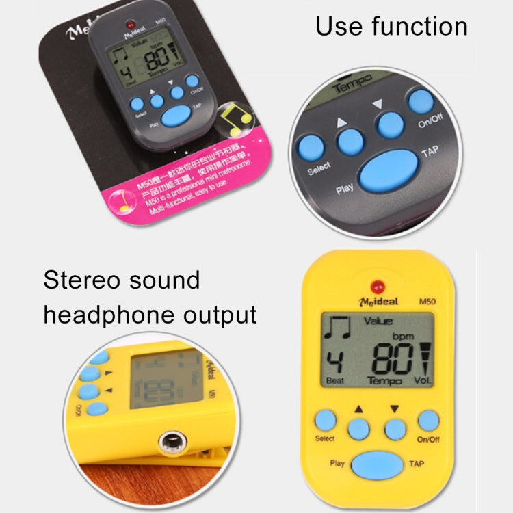 Mini Professional Electronic Piano Violin Clip High-quality Metronome Digital Tuner M50 - Keyboard Accessories by buy2fix | Online Shopping UK | buy2fix
