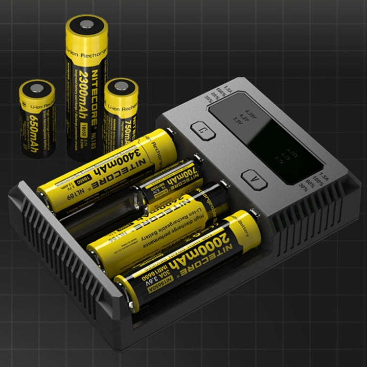 Nitecore NEW i4 Intelligent Digi Smart Charger with LED Indicator for 14500, 16340 (RCR123), 18650, 22650, 26650, Ni-MH and Ni-Cd (AA, AAA) Battery - Charger & Converter by buy2fix | Online Shopping UK | buy2fix