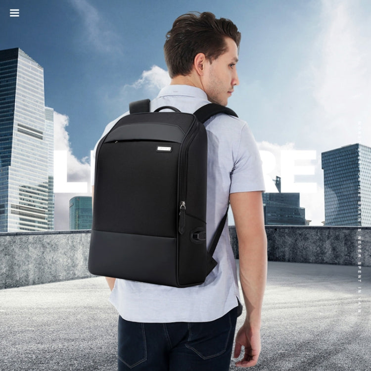 Bopai 751-006881 Business Anti-theft Waterproof Large Capacity Double Shoulder Bag,with USB Charging Port, Size: 30x14x44cm(Black) by Bopai