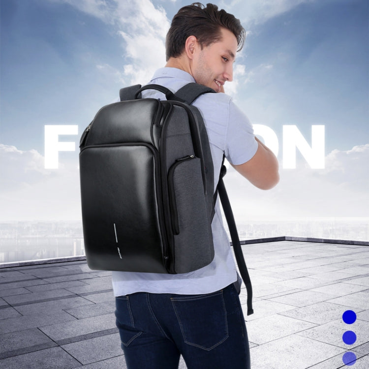 Bopai 851-010128 Business Anti-theft Waterproof Large Capacity Double Shoulder Bag,with USB Charging Port, Size: 34x19x43cm (Black) by Bopai