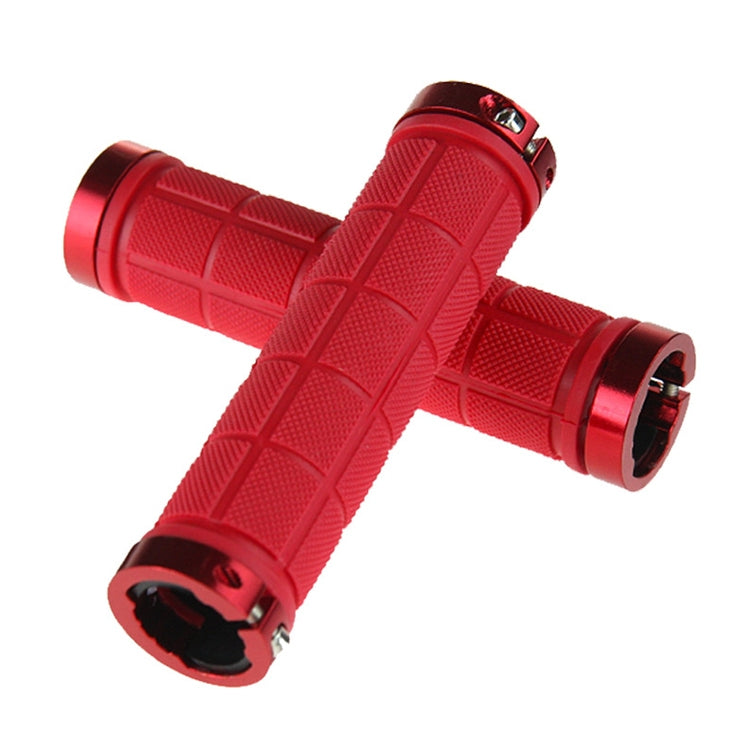 BaseCamp BC-607 1 Pair Bicycle MTB Bike Lock-on Rubber Handlebar Grips (Red) - Bicycle Grips by buy2fix | Online Shopping UK | buy2fix