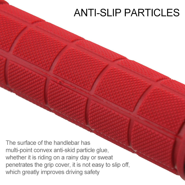 BaseCamp BC-607 1 Pair Bicycle MTB Bike Lock-on Rubber Handlebar Grips (Red) - Bicycle Grips by buy2fix | Online Shopping UK | buy2fix