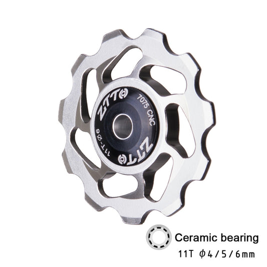 ZTTO 11T 4/5/6 MM Bicycle Derailleur Ceramic Bearing Bicycle Accessories (Silver) by ZTTO