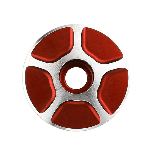 1 Pair C17 Bicycle CNC Aluminum Bike Headset Cap (Red) - Cap Component by buy2fix | Online Shopping UK | buy2fix